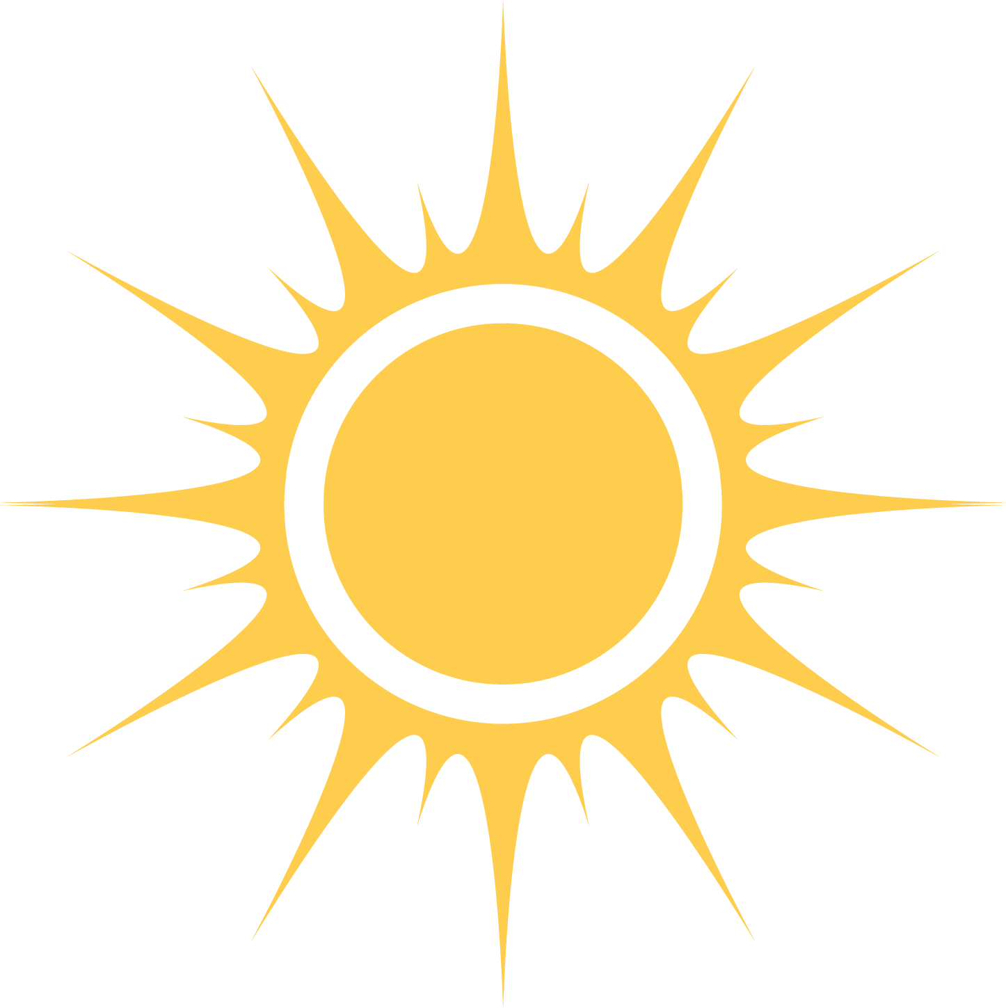 Yellow sun icon