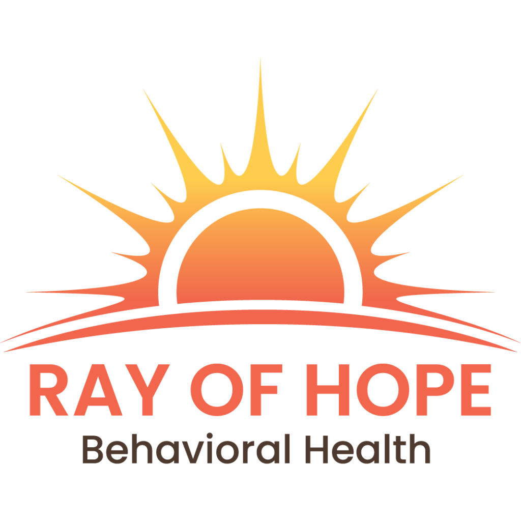Logo of Ray of Hope with text