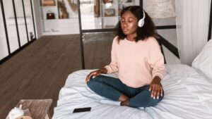 relax and meditate when anxiety occur