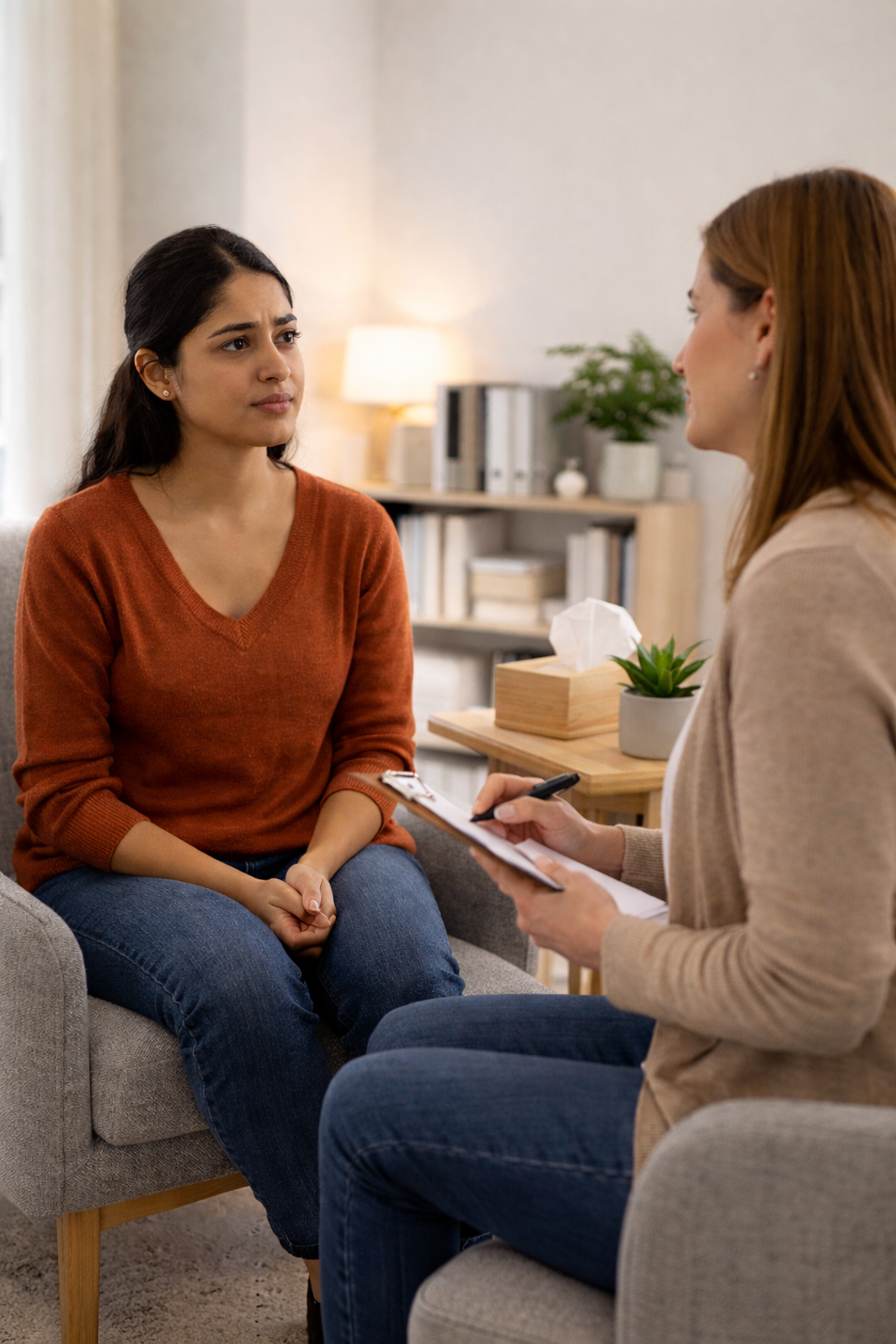 Individual therapy session as part of an intensive outpatient mental health program.