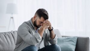 what is treatment resistant depression hero image of a man with depression.
